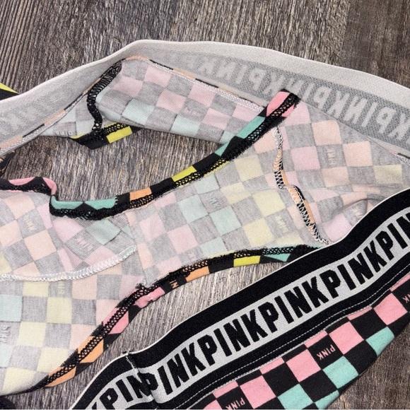 Victoria's Secret PINK Checkered Cheekster Panties Large EUC 2019 - Picture 8 of 8